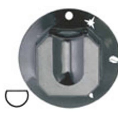 MANOPOLA NERA diam. 70mm ATTACCO PER PERNO A MAZZALUNA 8X6,5 PER PIANI COTTURA ZANUSSI  3241314