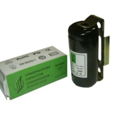 CONDENSATORE 40-50uF 220Vac CON STAFFA  12AG032