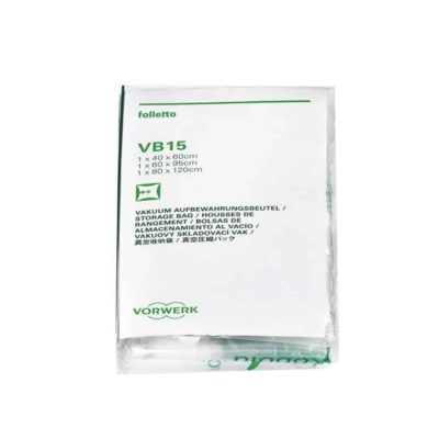 CONFEZIONE 3 SACCHI SOTTOVUOTO, MISURE 60×40 95×60 120×80, VB15 ORIGINALI VORWERK