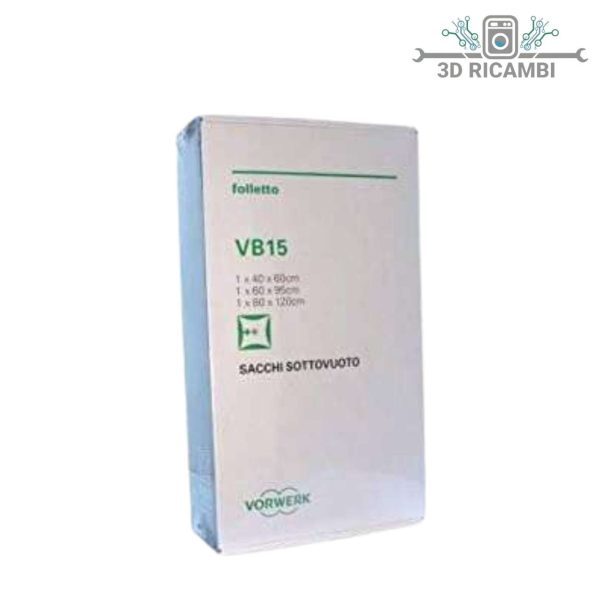 confezione 3 sacchi sottovuoto, misure 60x40 95x60 120x80, vb15 originali vorwerk
