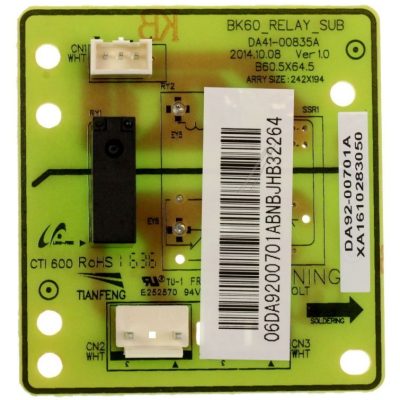 assy pcb sub;relay pba,rb5000jbk60,60. per frigorifero samsung da92-00701a