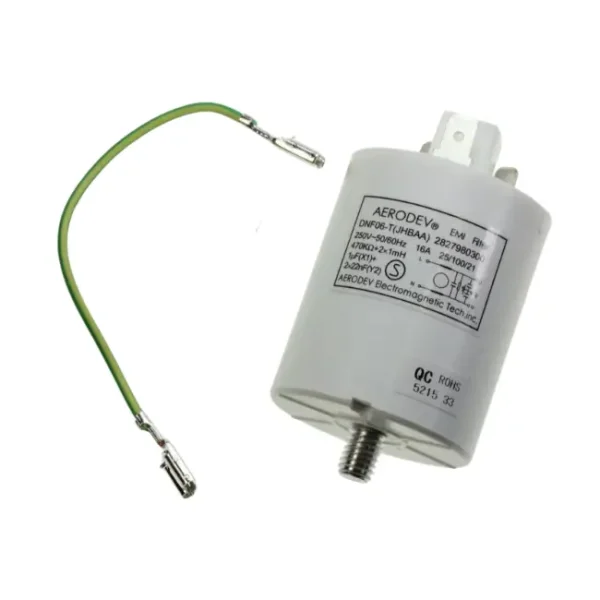 Filtro antidisturbo originale per lavatrice Beko 2827980300. Riduce le interferenze elettriche e garantisce un funzionamento stabile e sicuro.