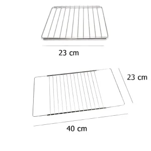 griglia forno universale f6825 da 230mm a 400 mm lunghezza 230mm