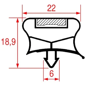 guarnizione ad incastro 1512×642 mm codice: 3786378