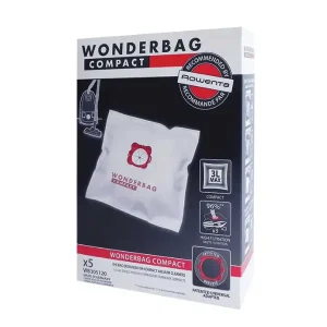 kit 5 sacchetti per aspirapolvere rowenta wb305120
